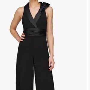 JS Collections Janice Satin Trim Crepe Jumpsuit